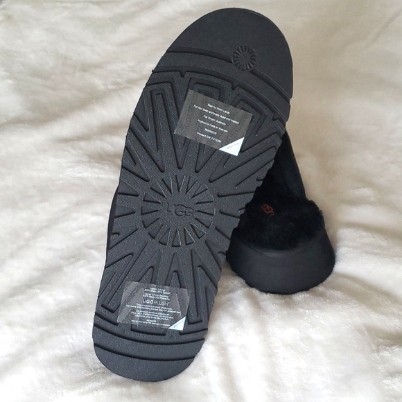 UGG Tazzle Shaded Clover Suede UGG plush-Braided Tassel Slip-on Mule Shoes - Picture 6 of 6